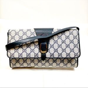 Gucci Vintage Navy Crossbody Purse